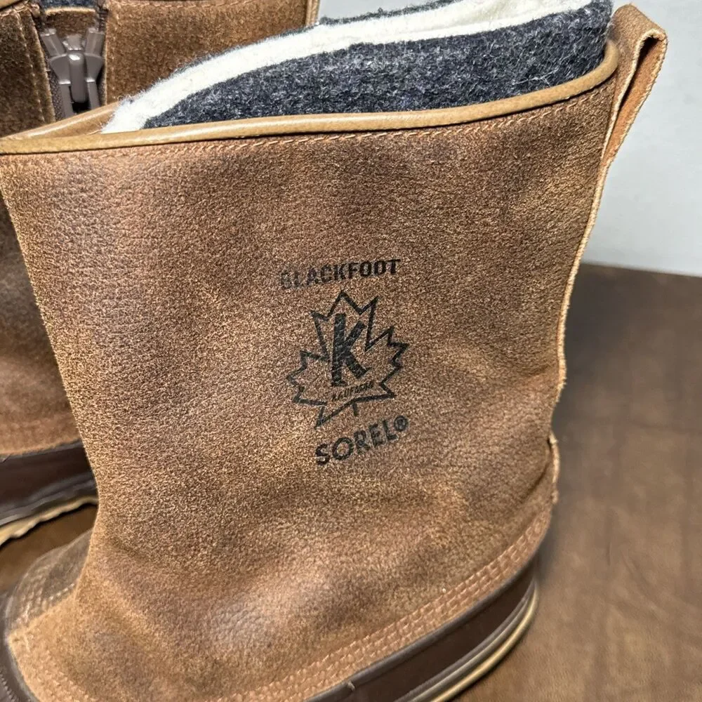Vintage Sorel Men’s Boots Blackfoot Sz 10 Canada Made w/ Wool Blend Liners